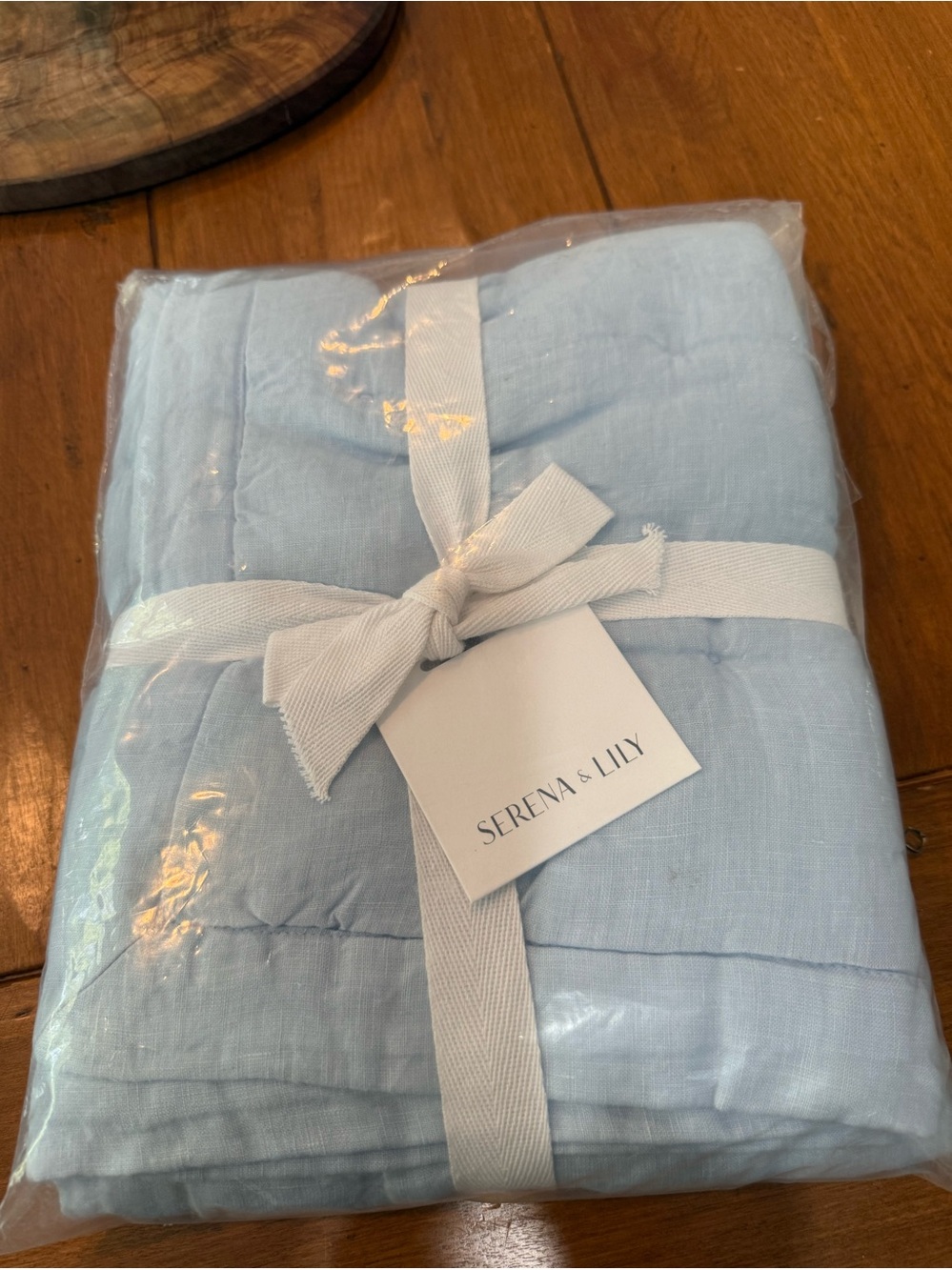 NWT Serena & Lily pair of Sutter Linen Euro pillowcases in Hydrangea